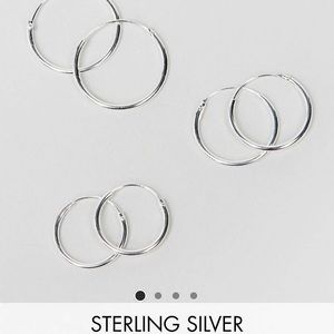 Sterling silver hoop earrings